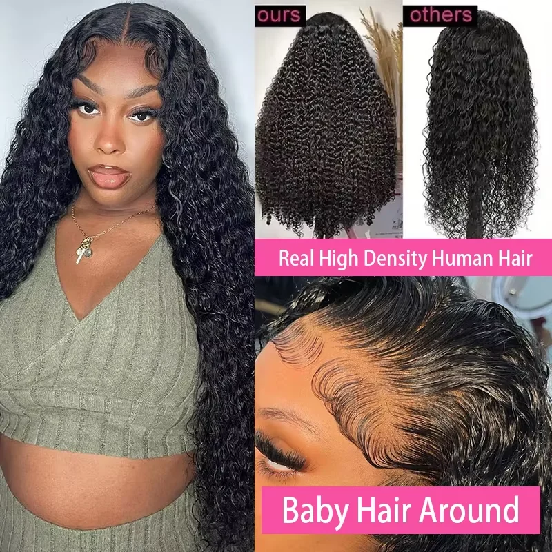 Keriting 13X6 HD 250% 30 40 Inci Wig Rambut Manusia Renda Depan Gelombang Dalam 13X4 Wig Renda Depan 5X5 Penutupan Tanpa Lem Wig Siap Pakai