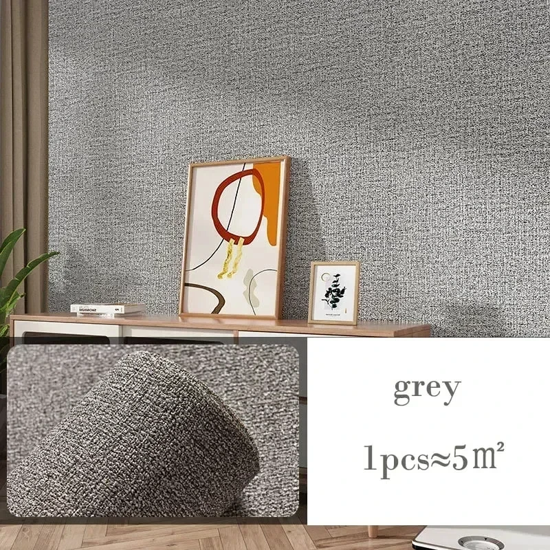 10m 3D Dikker zelfklevend behang linnen vlakte Diatomeeën Modder muurstickers kleur decor renovatie anti-collision Home Decor