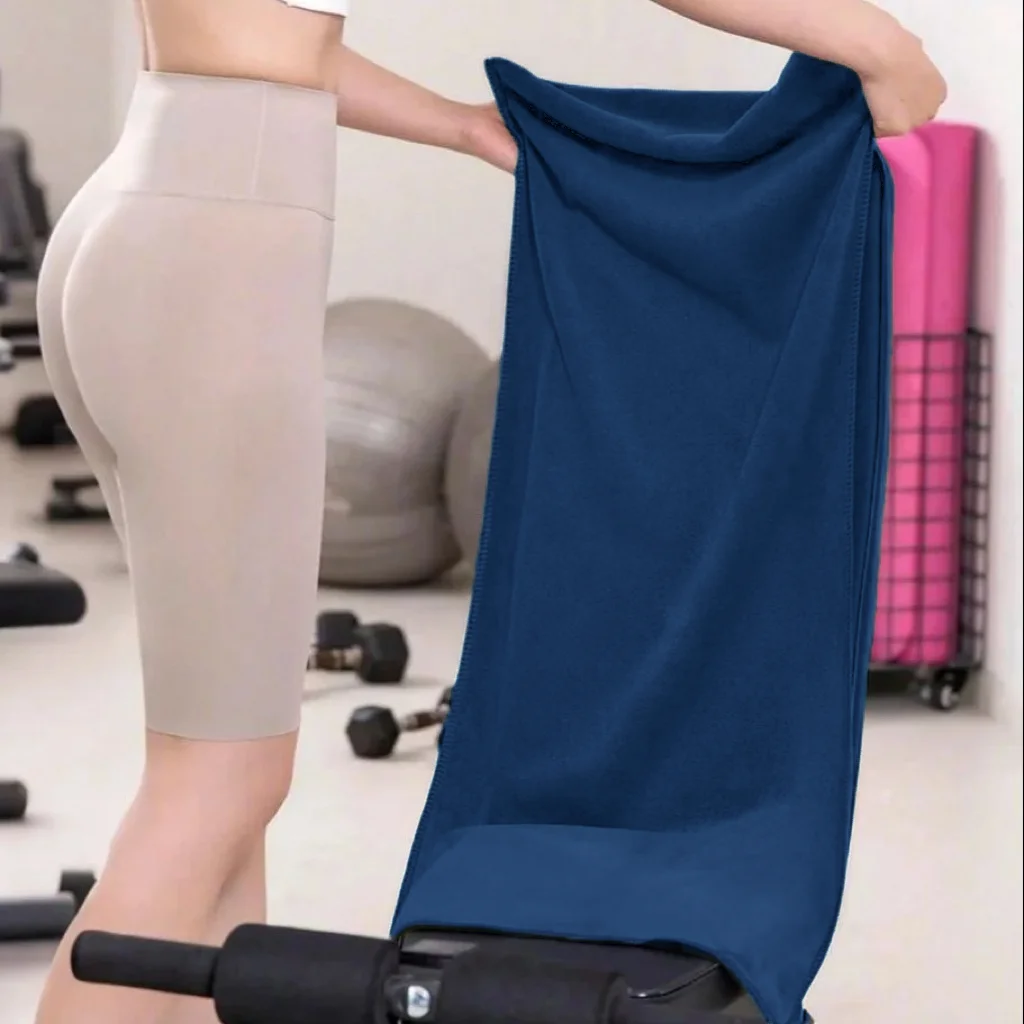 

Super Absorbent Fast Drying Gym Towel Zipper Pocket Assorted Color Choices Lightweight Fitness Beach Travel Outdoor Use Portable