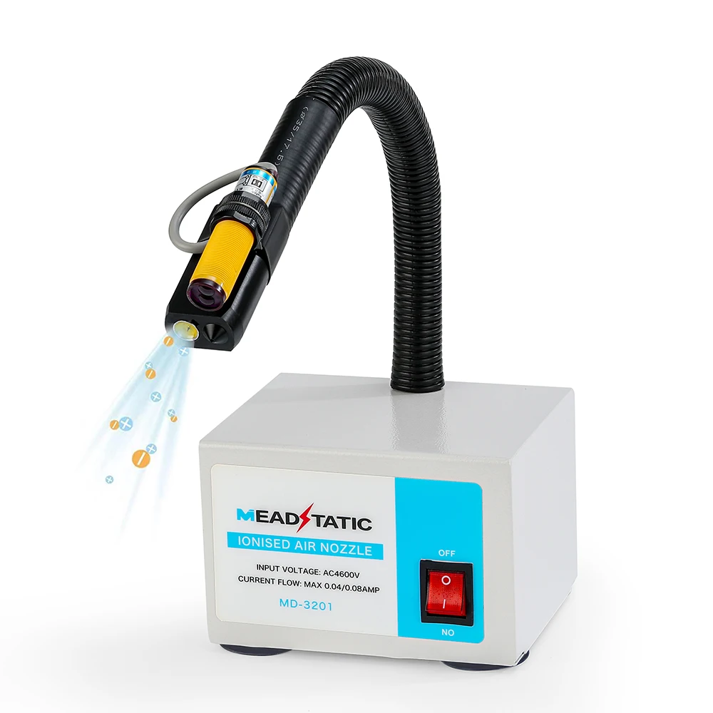 مزيل كهرباء ثعبان الهواء المؤين ESD مكافحة ساكنة المؤين التلقائي التعريفي الكهرباء العالمي اعوج