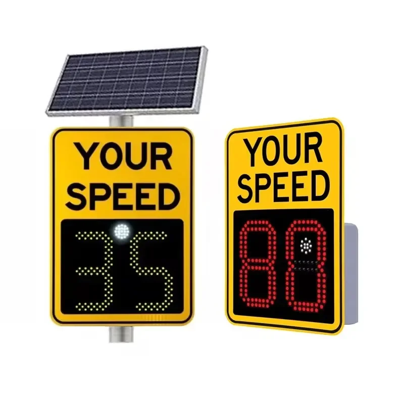 Custom digital rader speed detector signs solar powered radar speed limit sign led speed radar signs