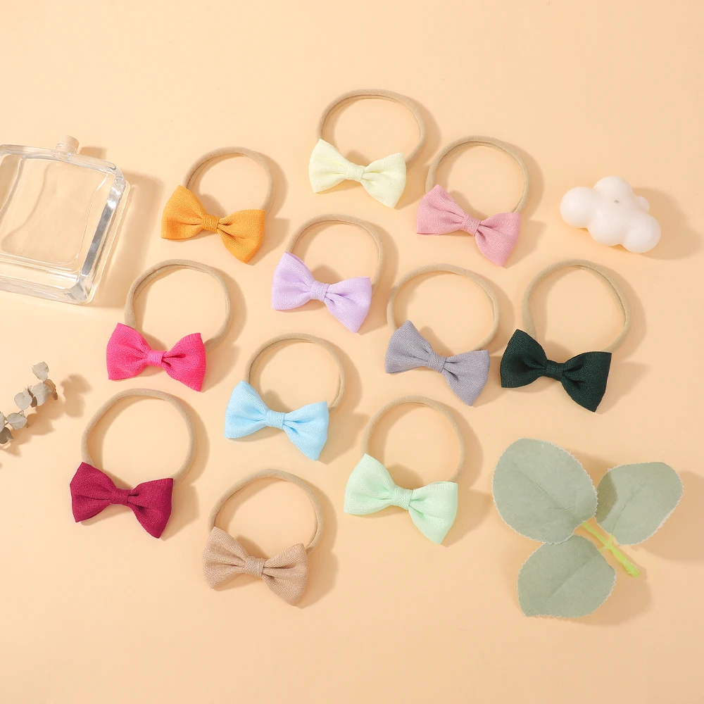 10 Stücke Zufällige Farbe Bogen Kinder Frische Stirnband Exquisite Haarschmuck für Baby Kinder Elastisches Nylon Stirnband 100500