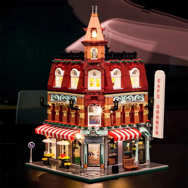 10182 City Street View Scene Model Assemble MINI Bricks European Market Cafe Villa Store House Building Blocks Set Kid Toys Gift