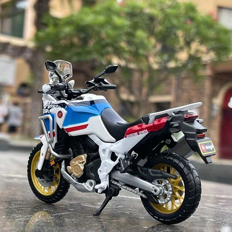 Bburago 1:18 HONDA Africa Twin Adventure Motorcycle Simulation Alloy Model Adult Collection Decoration Gifts Toys for Boys