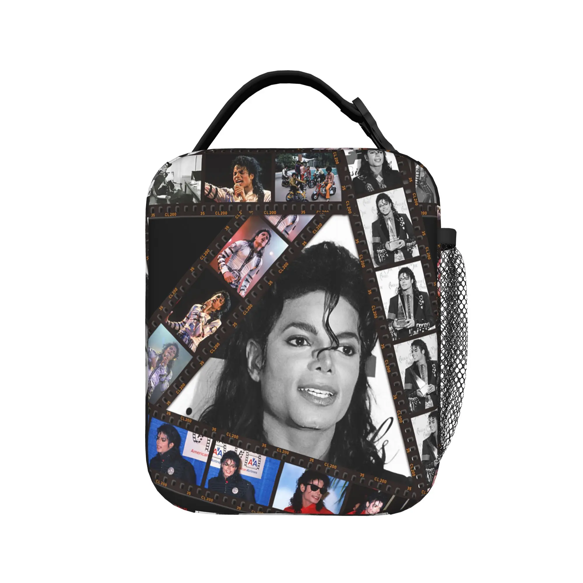 The King of Pop MJ Insulated Lunch Bags Thermal Bag Lunch Container M-Michaels Large Tote Lunch Box for Men Women Office  Travel