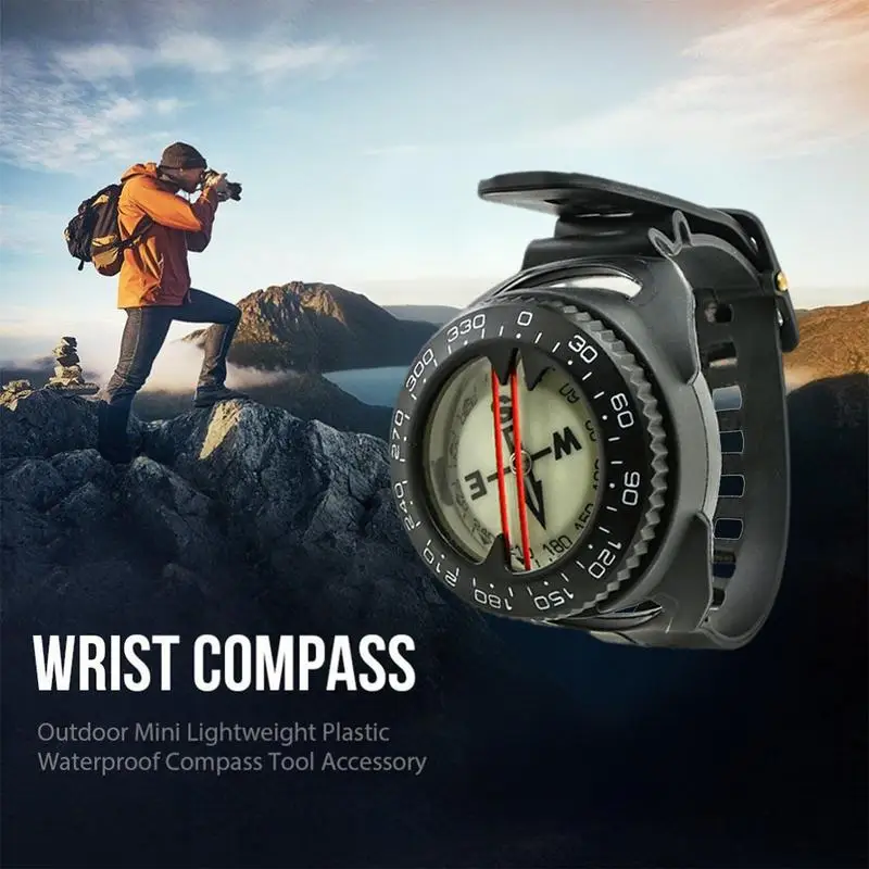 

50m Underwater Navigation Compass Diving Waterproof Compass Portable Precise Luminous Compass For Backpacking Diving