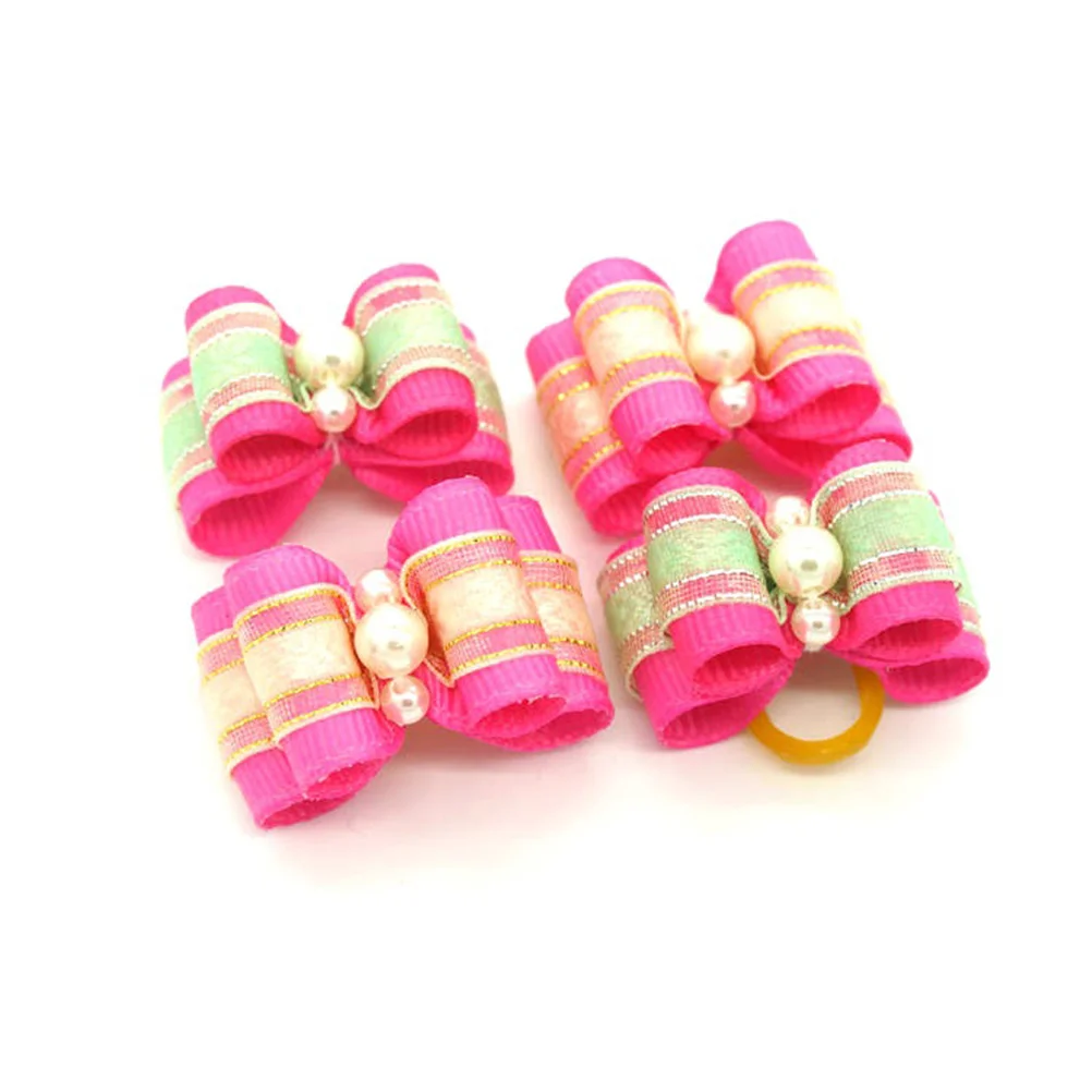 

5Pcs Pet Hair Accessories Bowknot Shaped Chic Design for Long Haired Pets Easy to Match Stylish Gift for Dogs and Puppies