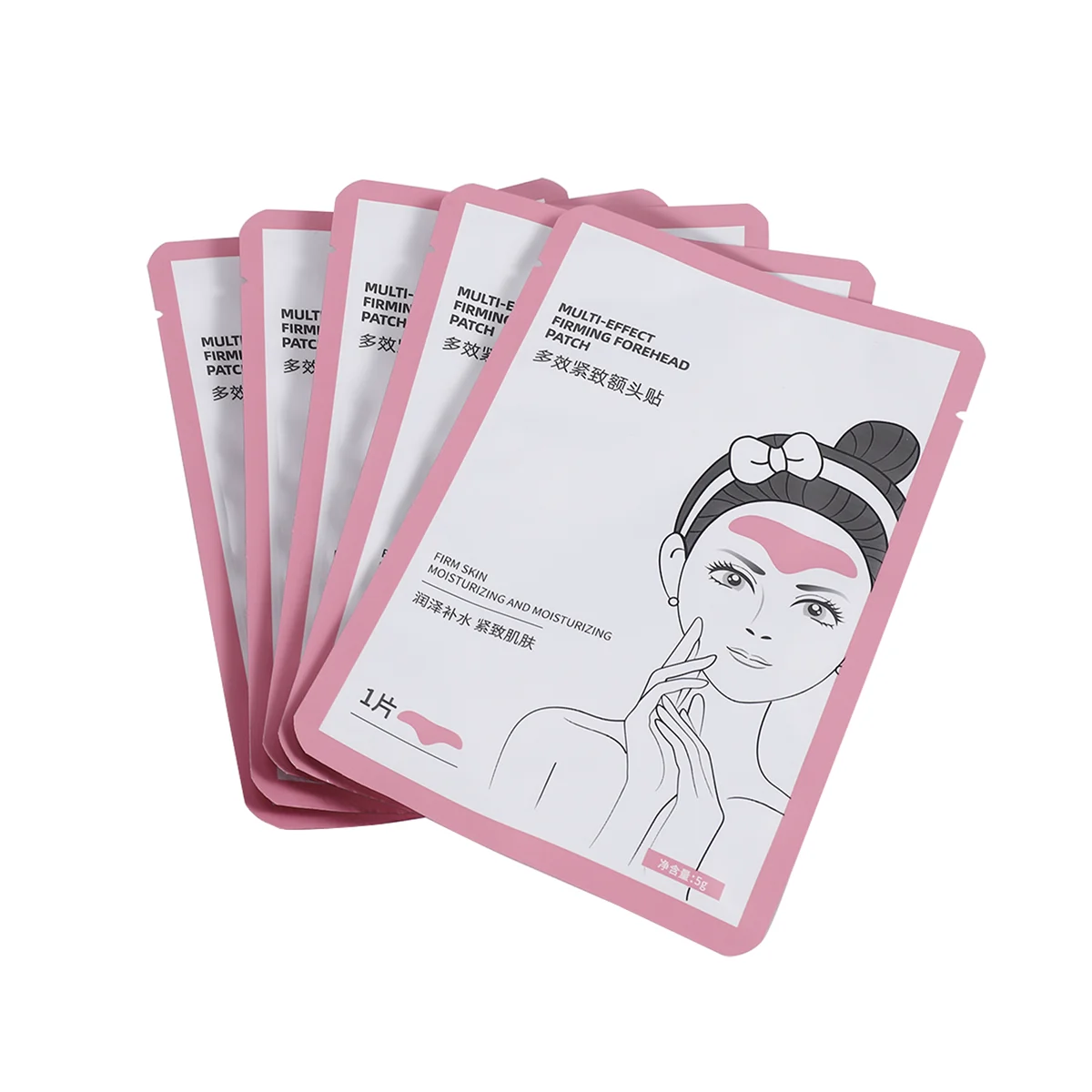 

HUNMUI 5Pcs Mask Forehead Line Patch Anti-Wrinkle Stickers Frown Lines Anti-Aging Lifting Moisturizing Patches Skin Care