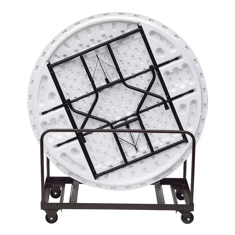 Warehouse Disassembled Steel Folding Rectangular Table Cart for 10 Tables