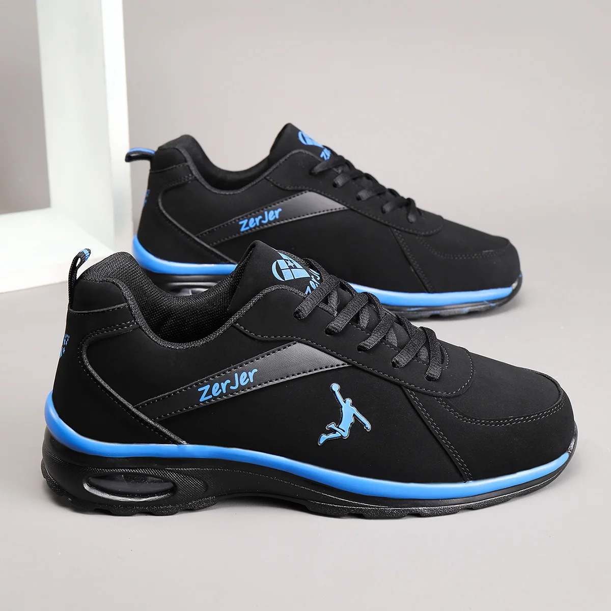 

ZERJER Men's Outdoor Athletic Shoes Lightweight Air Cushion Sneakers Comfortable Lace-up Running Shoes for Men