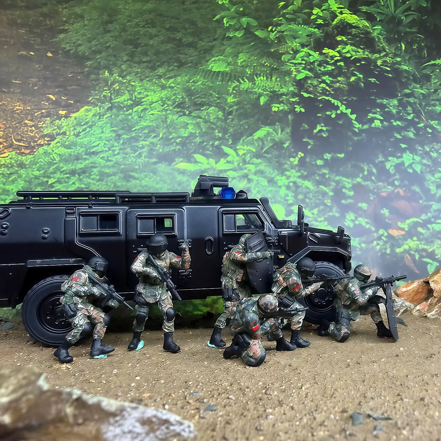 1/64 Miniature Scenes Military Figures Special Operations Teams Model Figures Decoration