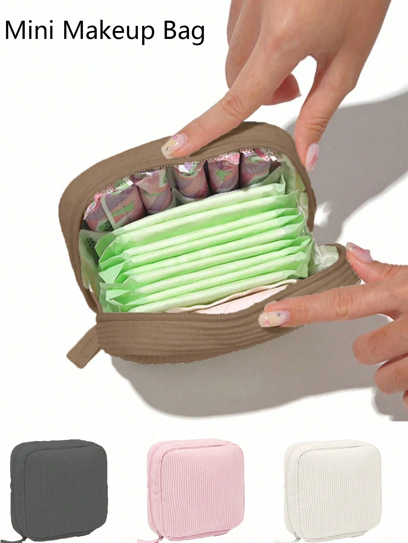 قطعة واحدة من حقيبة صحية متعددة الوظائف، حقيبة مربعة صغيرة، حقيبة كأس الحيض المحمولة، حقيبة الدورة الشهرية الأولى، Ins اليابانية