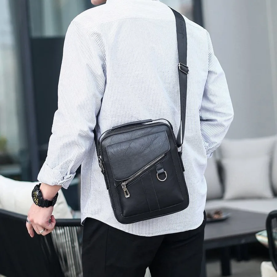 

【New style】- men's high-end high-capacity men's shoulder bag business paper backpack trendy backpack handbag