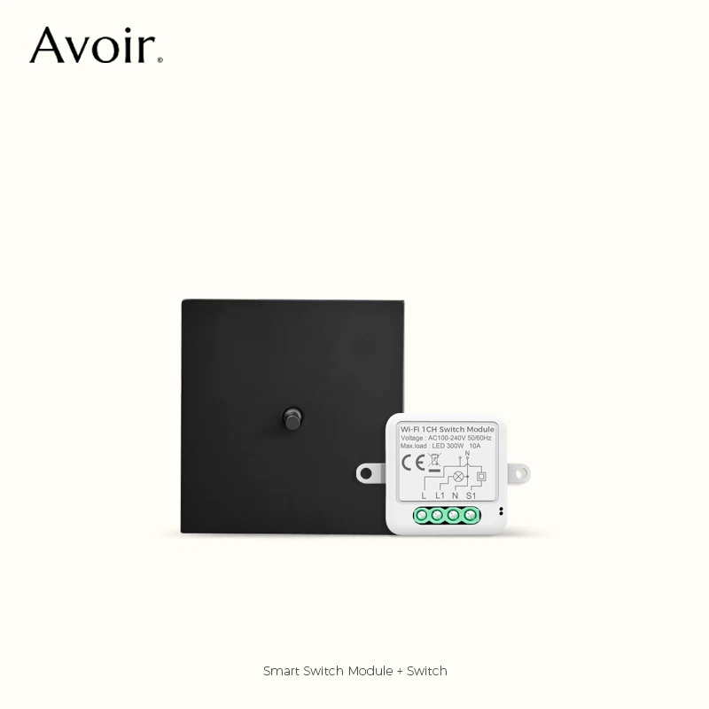 

Avoir Tuya Zigbee Accessoire Black Stainless Steel Panel Light Switches Toggle Switch Button Switch Smart Wifi Switches 2 Way