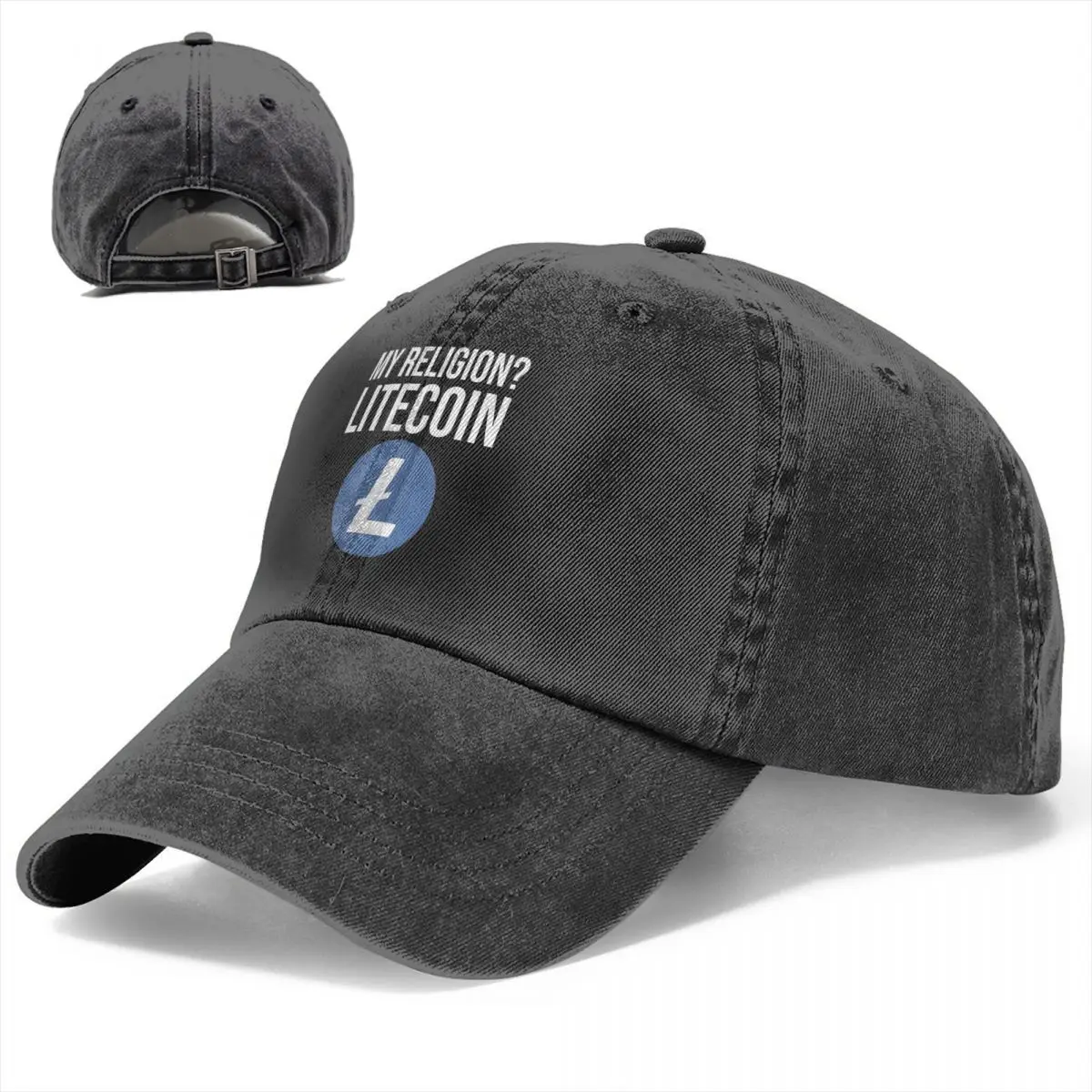 LTC Multicolor Hat Peaked Women's Cap Litecoin HODL Cryptocurrency Personalized Visor Protection Hats