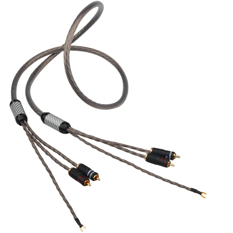 

HIFI LP Vinyl Record Tonearm Phonograph Cable Odin HiFi Audio RCA Cable with Ground Wire