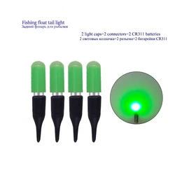 4 Sets Luminous Fishing Floats Drifting Tail LED Electronic Light+4 CR311 Electric Drifting LED Glow Light Fishing Tools Tackle