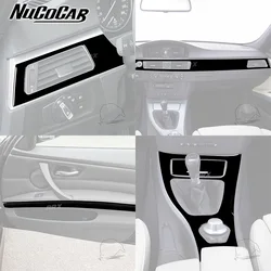 For BMW 3 Series E90 2006-2008 Piano black Instrument air outlet shift door armrest panel Car Accessories Decorative Stickers
