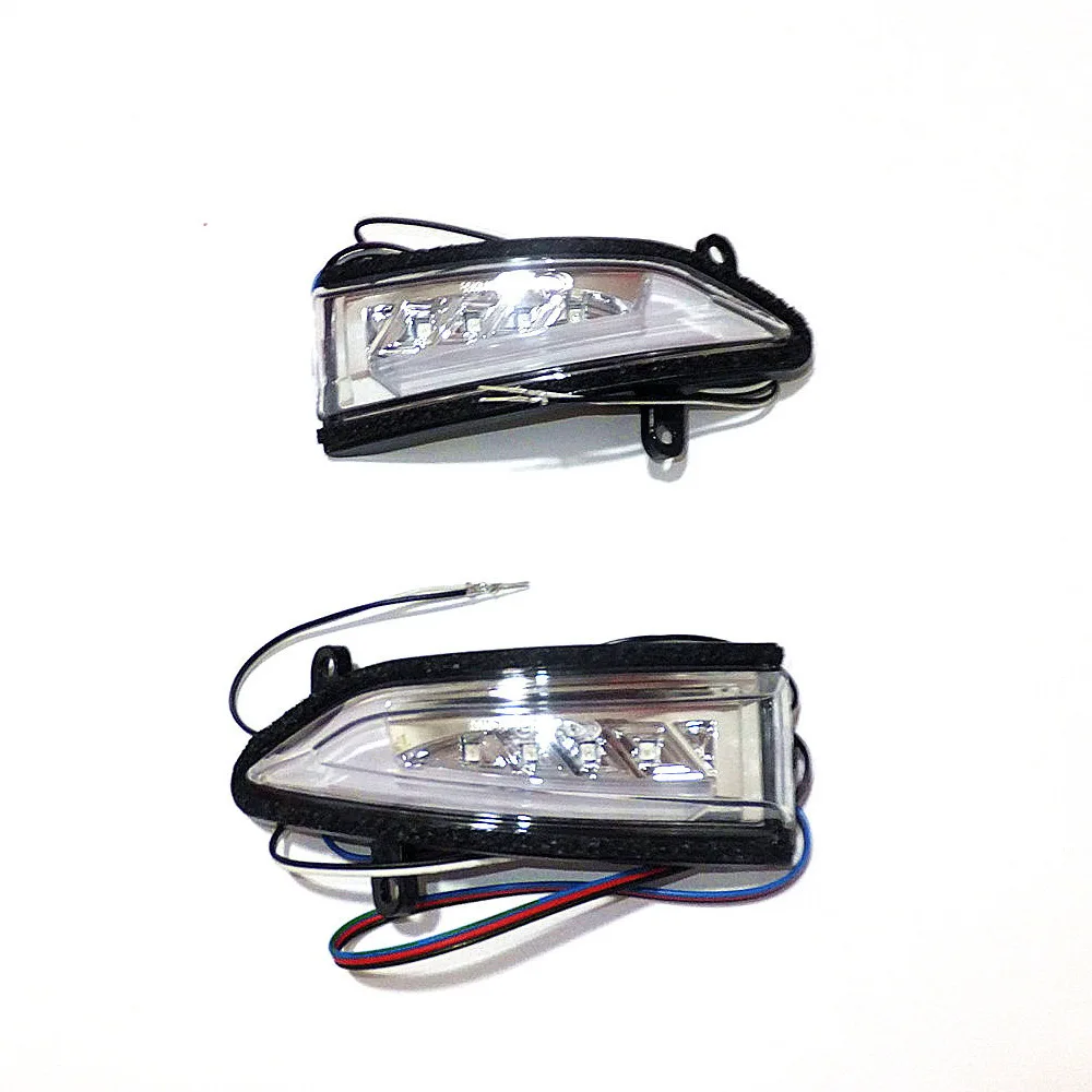 July King Car Rear-view Mirror Lights for Nissan Sentra Sylphy Livina and Tiida 2012-2015; LED Side Turn Signals DRL Ground Lamp