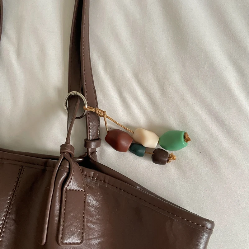 Overs ize Shopper Bag einfach lässig große Kapazität Tote Frauen Handtaschen Designer Tasche Luxus weiche Leder Umhängetasche schwarz Bolsos – Detail 13