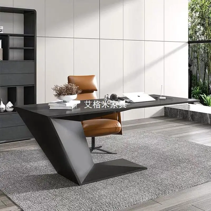 

Boss Desk Computer Desk Single Simple Workbench Special-shaped Paint Table Fashionable