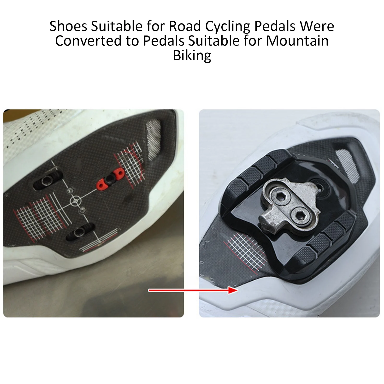 Conversor de pedal de bicicleta, adaptadores de pedal, conversor de pedal de bicicleta leve para estrada, mountain bike, passo de bloqueio