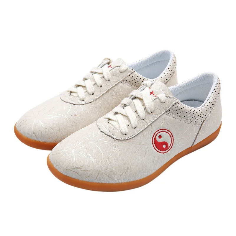 أحذية تاي تشي فنون الدفاع عن النفس أحذية لينة جلد الغنم خفيفة الوزن غير قابلة للانزلاق أحذية الووشو مريحة أحذية Taiji للرجال والنساء