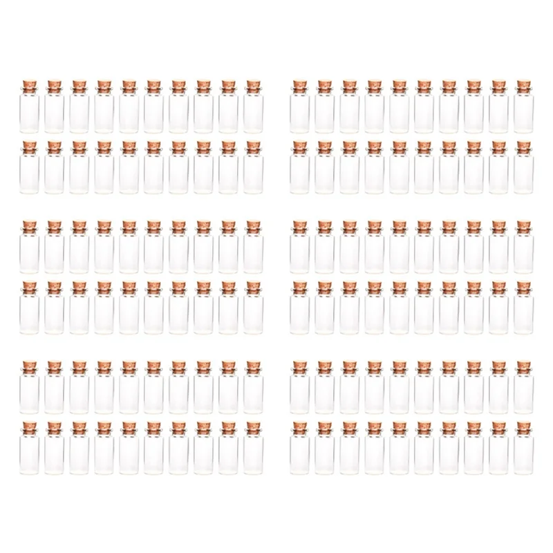 

HGHO 120 Pcs Vials Bottles Mini Glass Bottle With Cork Stopper Wish Bottles, For Weddings, Creations And Decorations(10Ml )