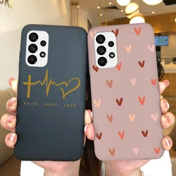 Coque For Samsung Galaxy A24 4G A34 5G Love Heart Phone Cover Soft Silicone Anti Fingerprint Case For Samsung A34 5G Fundas Capa