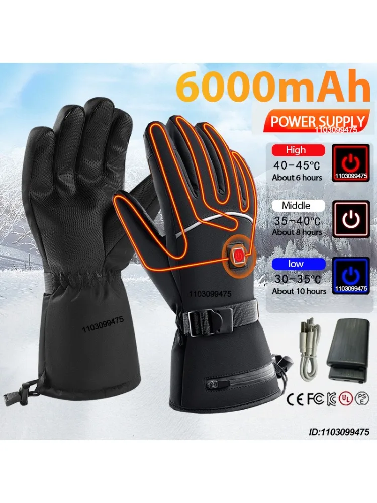 AliExpress LEOSOXS Electric Heated Gloves Portable Battery Heating Skiing Gloves Motorcycle Waterproof Touchscreen Hand Warmers for Cycling Hiking