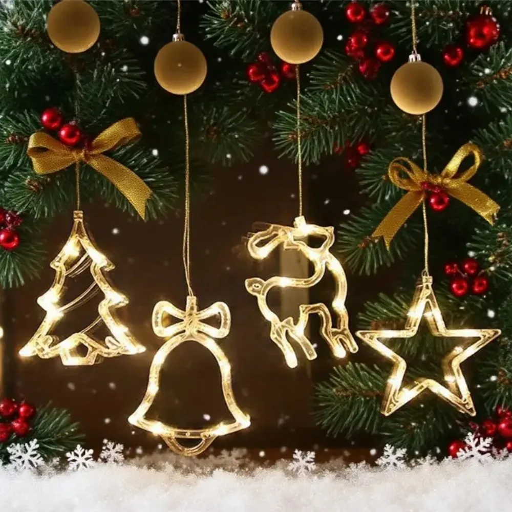 

1PC Christmas battery box transparent suction cup light,powered by AAA batteries,excluding battery,used for holiday decoration