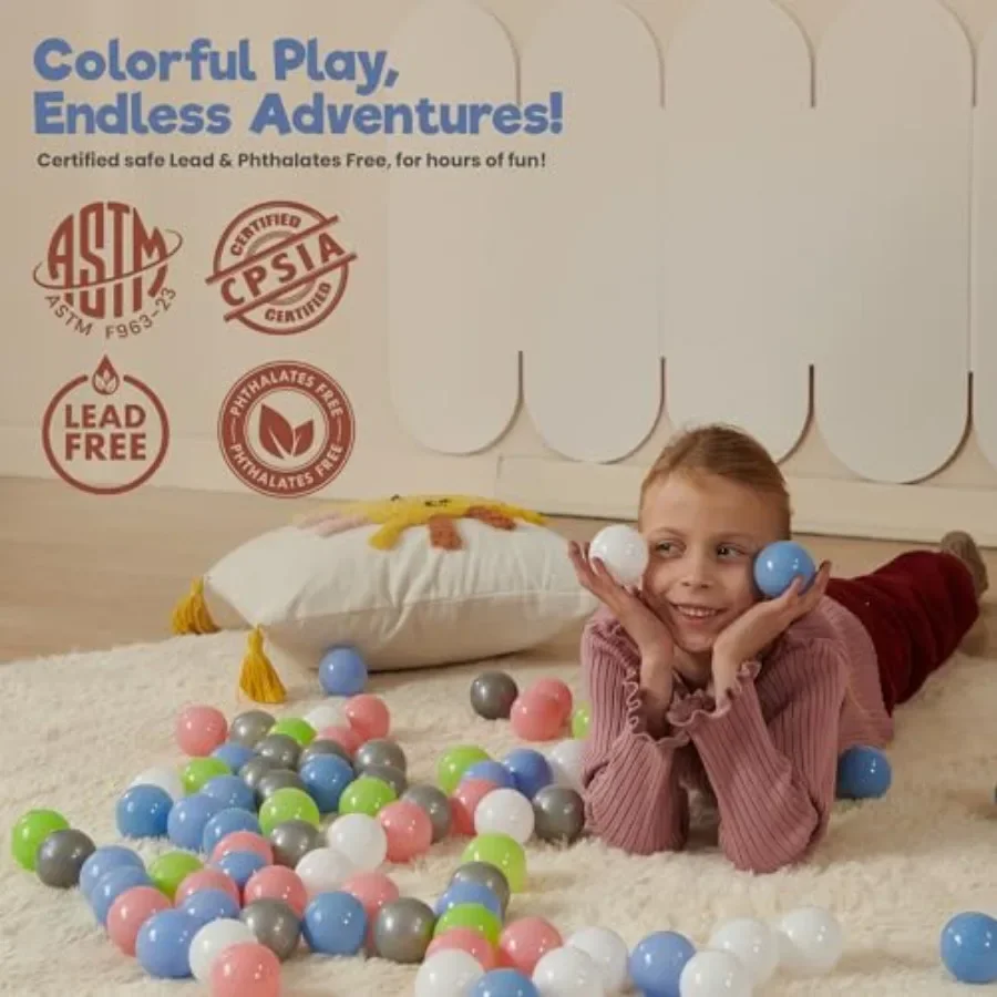 Bolas de bola 100 bolas de color caramelo 5,5 cm bolas de plástico suaves sin BPA para parque infantil de bolas de bebé y casa de rebote Sen a prueba de golpes