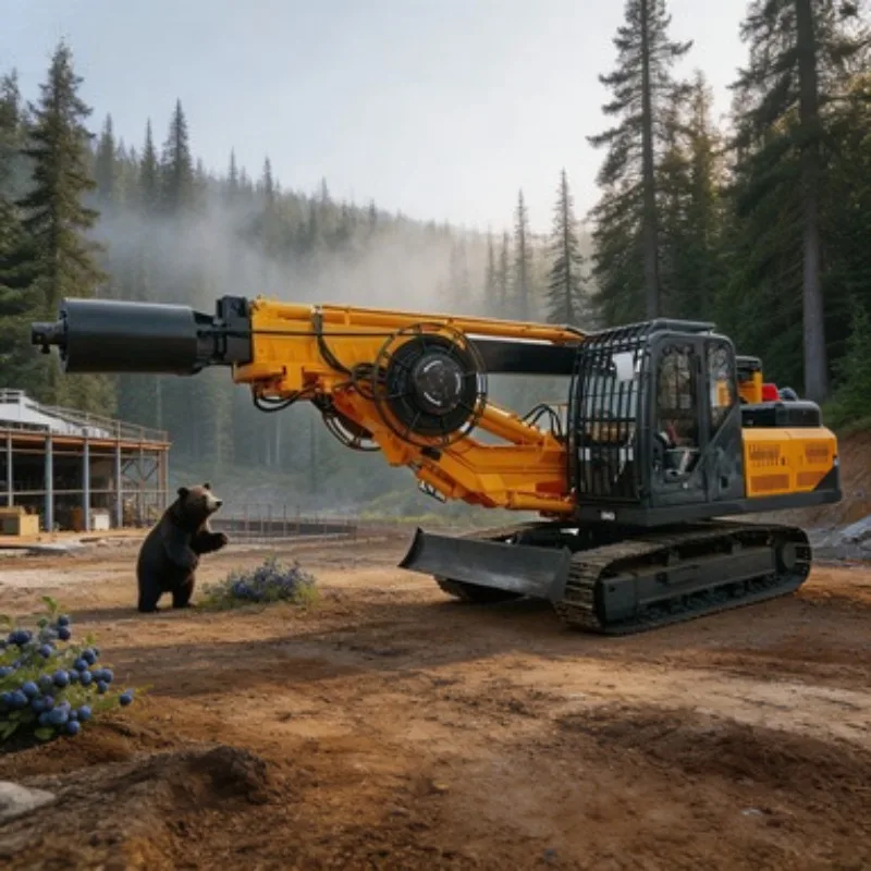 Hydraulic Drive 70m Depth Rotary Drilling Rig Crawler Drill Rig Borehole Equipment for Bridge Foundation Work