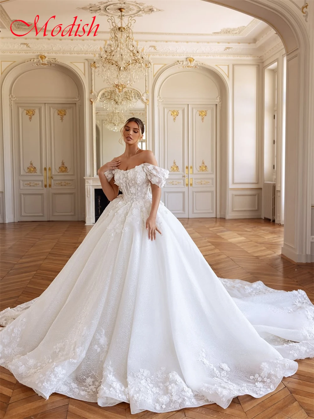 تخصيص مثير الأبيض الأورجانزا فستان الزفاف بوهو الحبيب قبالة الكتف فستان زفاف لينة ألف خط ذيل شابيل رداء دي mariée