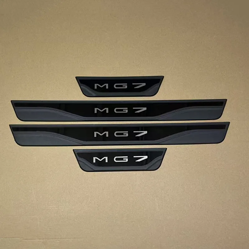 For MG MG7 2027 2026 2025 2024 2023 2022 Car Door Sill Plate Plastic Stainless Steel Protector Trim Sticker 3d Styling Auto Part