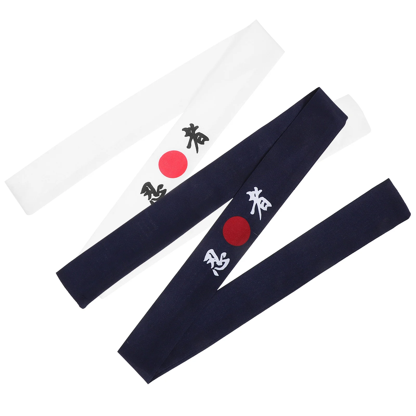 2 Pcs Ninja Print Headband Chef Japanese Hachimaki Wear Scarf Men Bands Printing Fitness