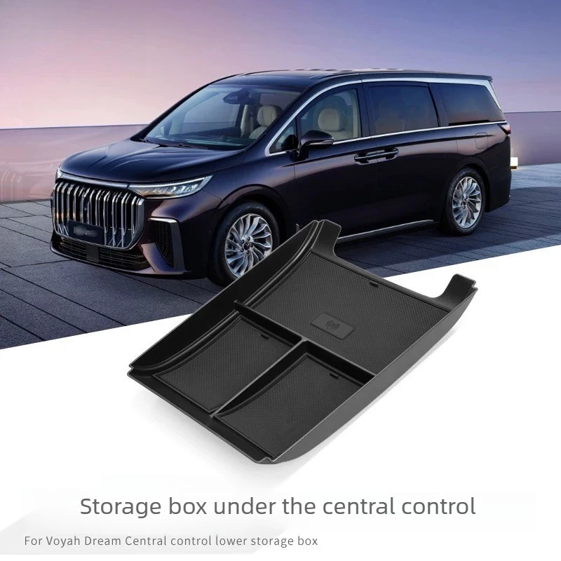 For VOYAH Dreamer 2022-2025 Multifunctional Car Under Center Console Storage Box Armrest Divider Tray Tissue Sundries Organizer