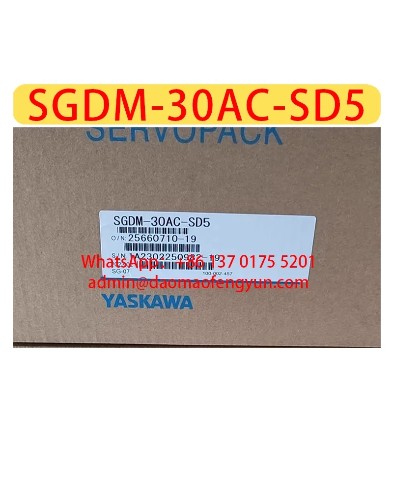 

Brand New SGDM-30AC-SD5 Servo Drive Original Genuine，Fast Shipping，SGDM 30AC SD5