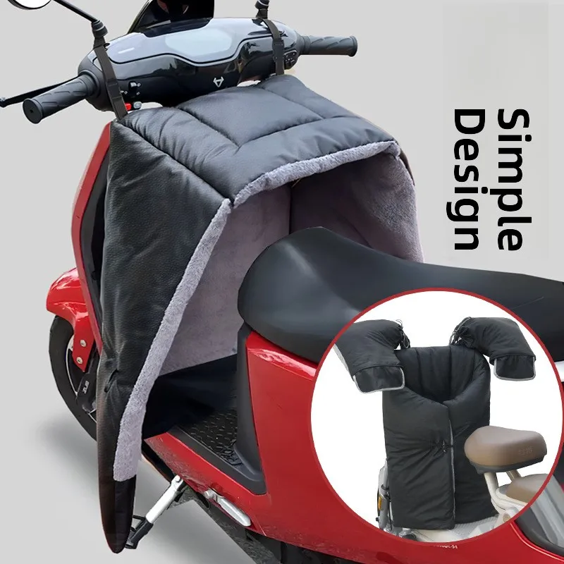 

Thiened Waterproof And Motorcycle Leg Protectors Separate Design Windproof And Warm for Cycling Adults Leather Mat...