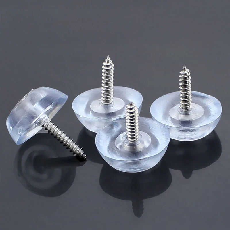 シリコンパッド、透明フットパッド家具ネイル滑り止めパッドソフトラバー凹面ガスケットダイニングチェアパッド17mm 20mm 20個