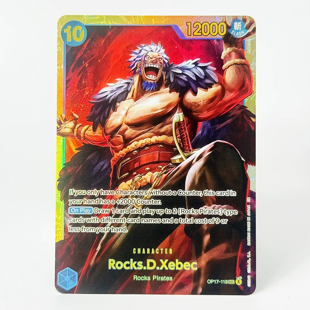 One Piece Card OP-17 Series Xebec Luffy Shanks Etc Featured Set Replica Hobby Collectible Anime Game Card Holographic Set of 10