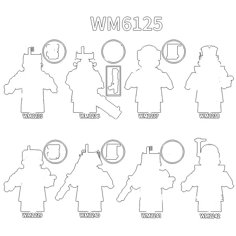 

Фигурки из фильмов, строительные блоки, кирпичи WM6125 WM2235 WM2236 WM2237 WM2238 WM2239 WM2240 WM2241 WM2242, развивающие игрушки