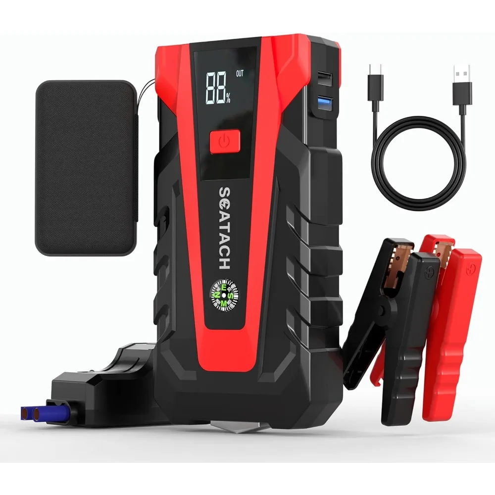 Scatach 011 4500A بطارية السيارة Jump Starter، حزمة بطارية Jump Starter 12 فولت (حتى 12.0 لترًا محرك ديزل يعمل بالبنزين و10.0 لتر)، محمول