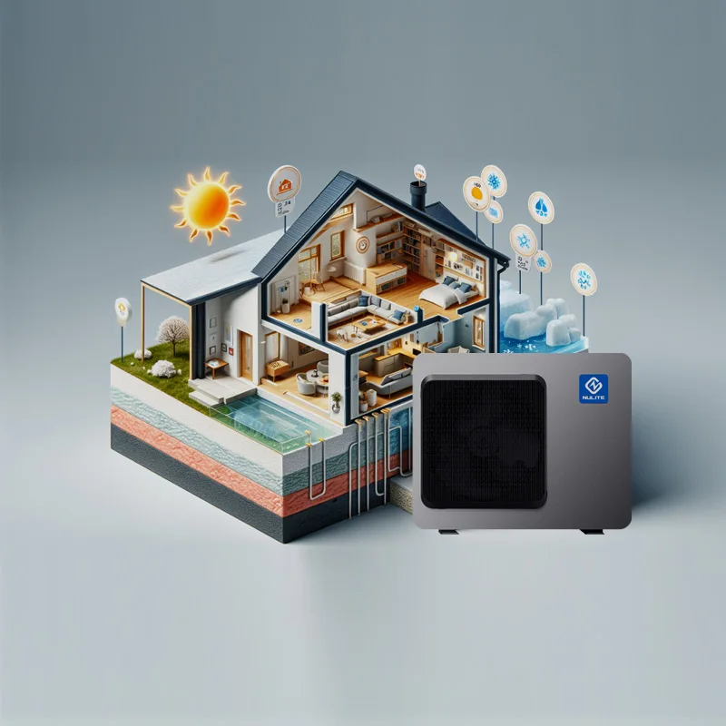 Fast Shipping 220V 380V Dc Inverter Monoblock Air To Water 13KW EVI R290 Air Source Heat Pump Heating Cooling