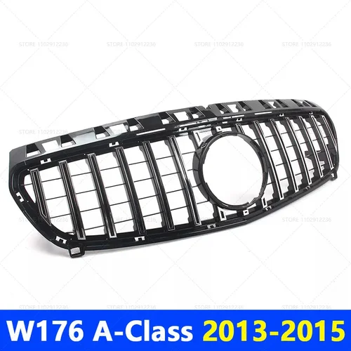 Para W176 Clase A Mercedes Benz A180 A200 A250 A45 AMG Rejilla de malla de parachoques delantero estilo GTR 2013 2014 2015 2016 2017 2018
