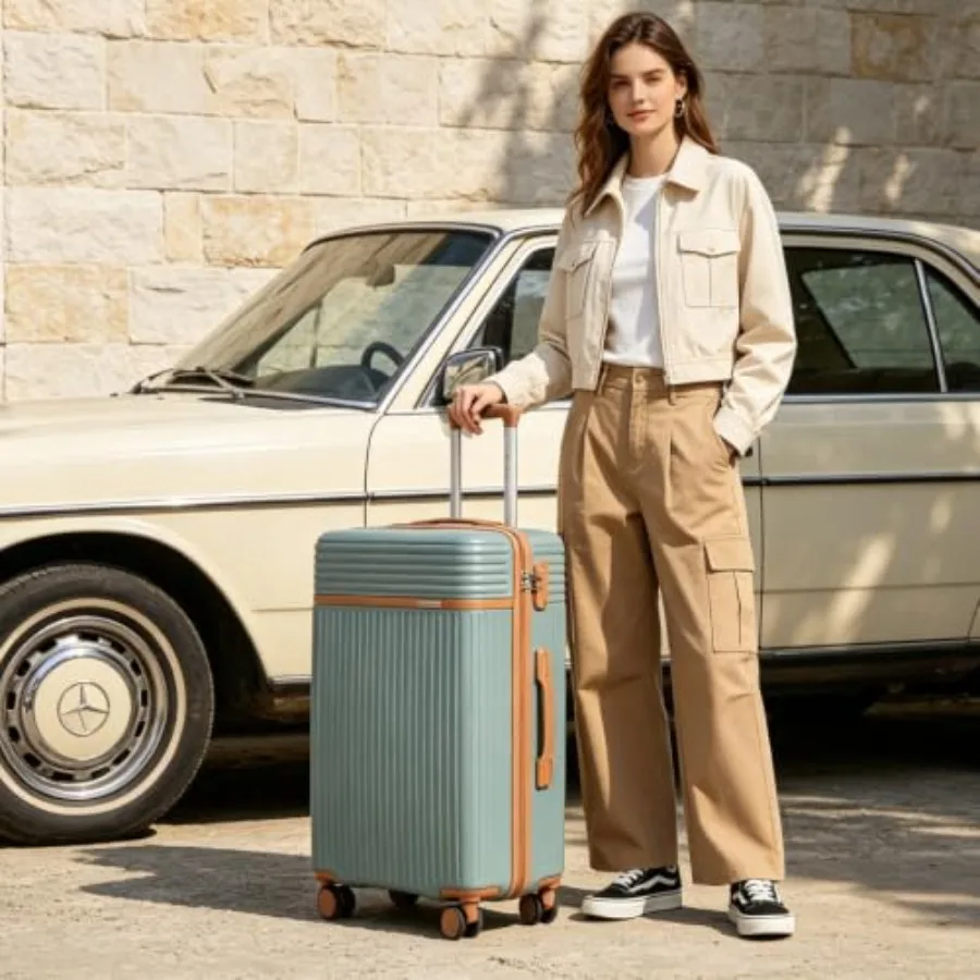 6-Piece ABS+PC Hardside Luggage Set with Spinner Wheels