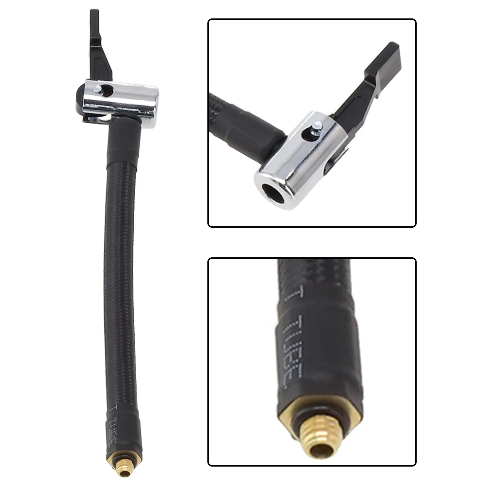 Air Pump Extension Tube Adapter for Tire Inflator Copper Conversion Mouth Braided Hose for Bicycle and Car Tires