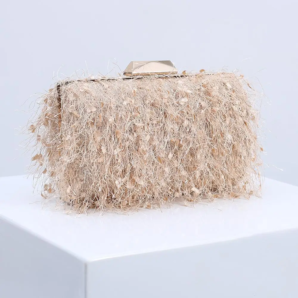 Korean style wedding clutch purse handbags with tassel new fashion crossbody shoulder sling bag women trendy designer purse