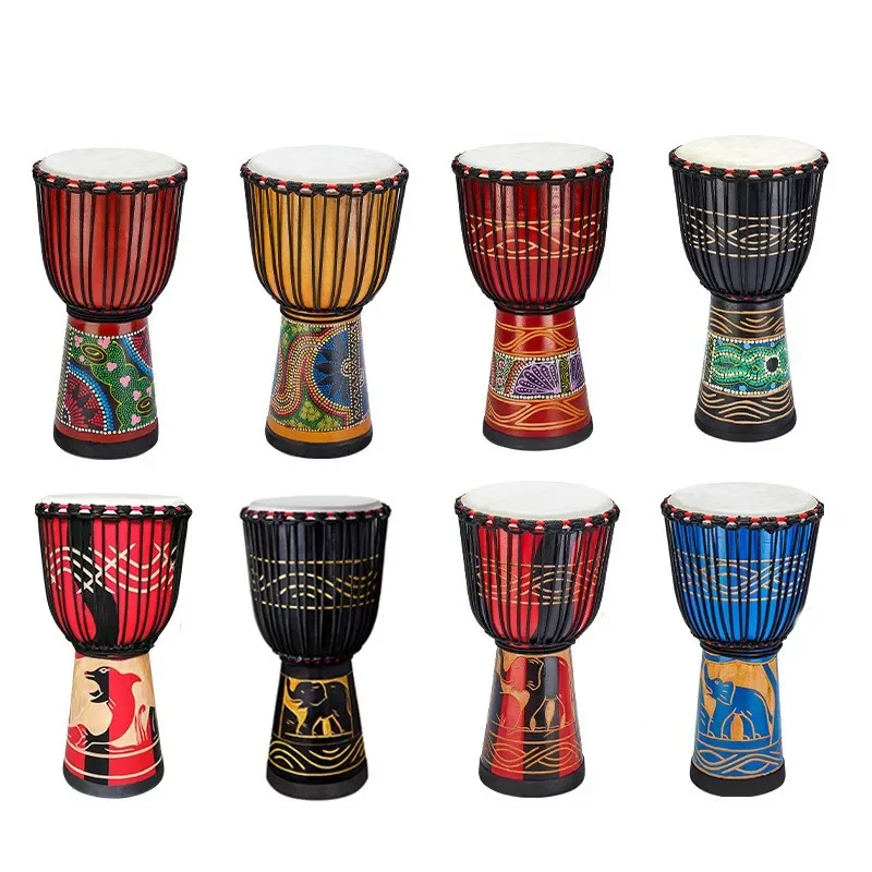 Manufacturer Directly Sells Djembe 12 Inch Colored Children Goat  African Drum