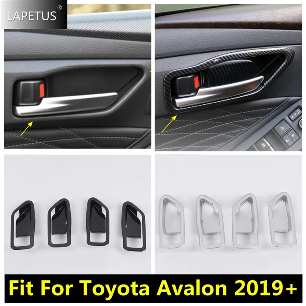 

For Toyota Avalon 2019 - 2023 ABS Auto Inner Door Doorknob Handle Bowl Decor Panel Cover Trim Matte / Carbon Fiber Accessories